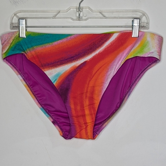 NWT Bleu Rod Beattie orange red blue swirl abstract bikini bottom 12 - Picture 1 of 10
